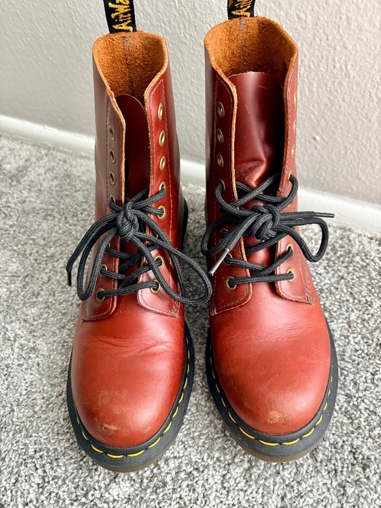 RARE Dr Martens Maroon Clemency Boot - Picture 1 of 5